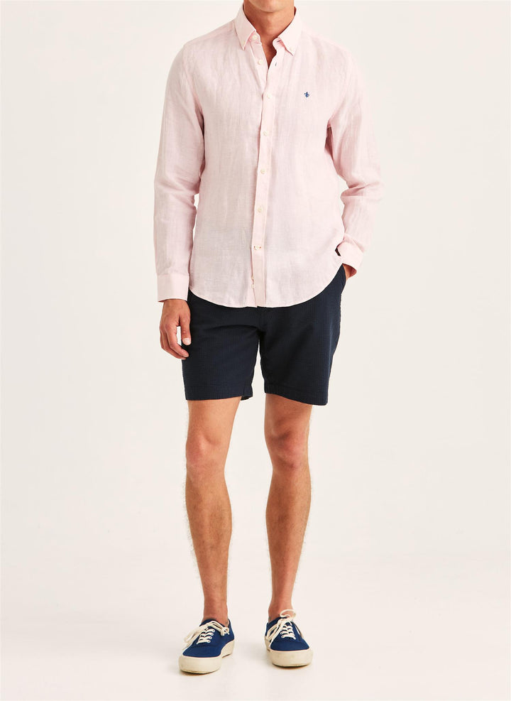 Douglas Classic Fit Linen Shirt Light Pink
