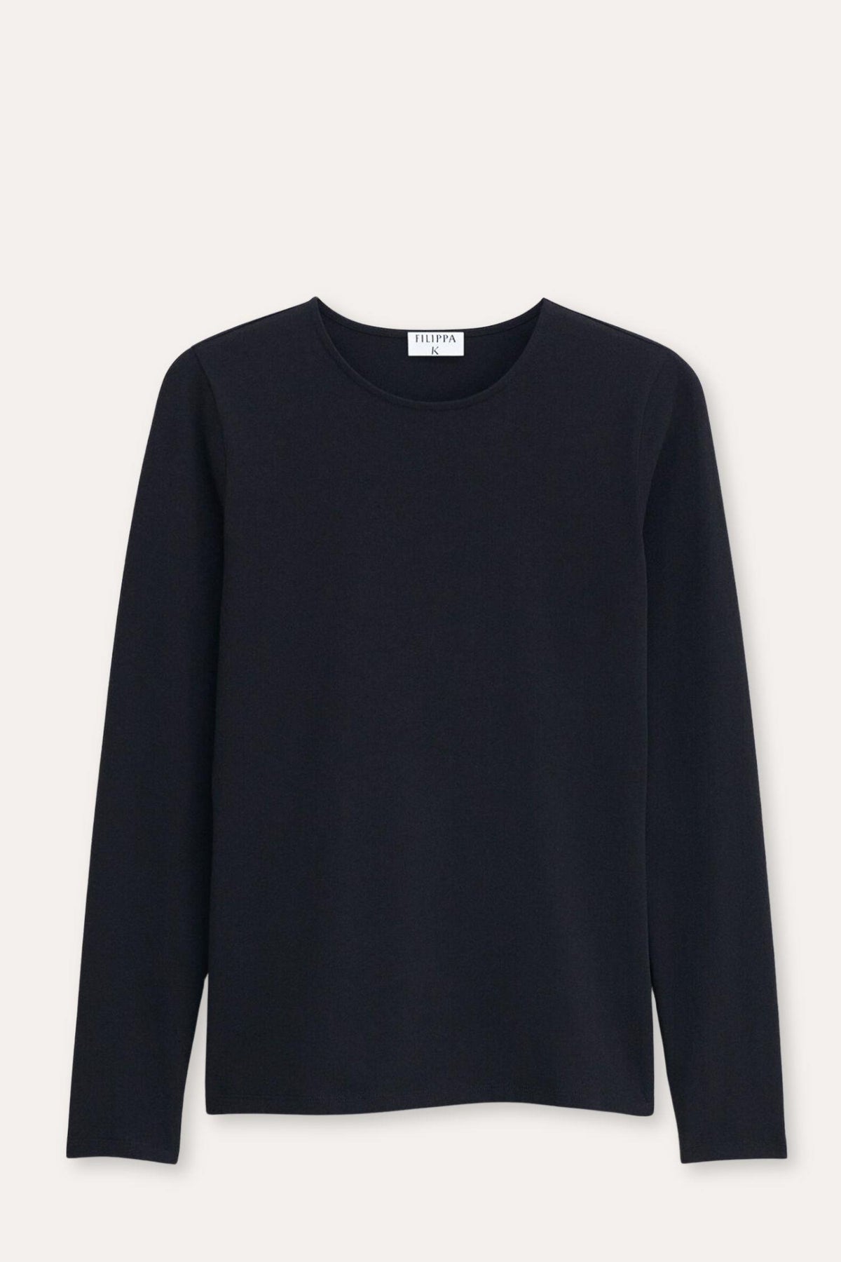 Cotton Stretch Long Sleeve- Black