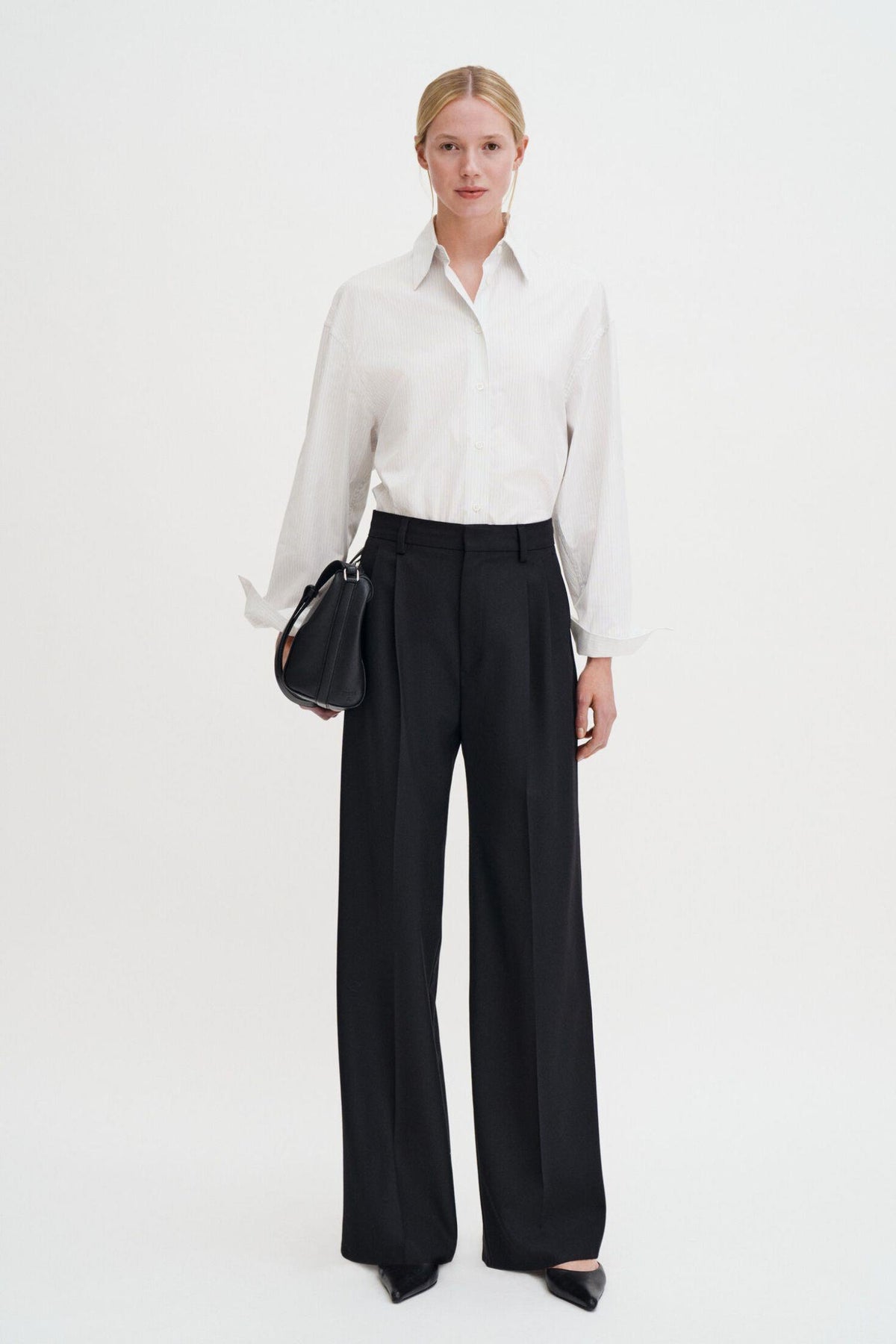 Darcey Wool Trousers- Black