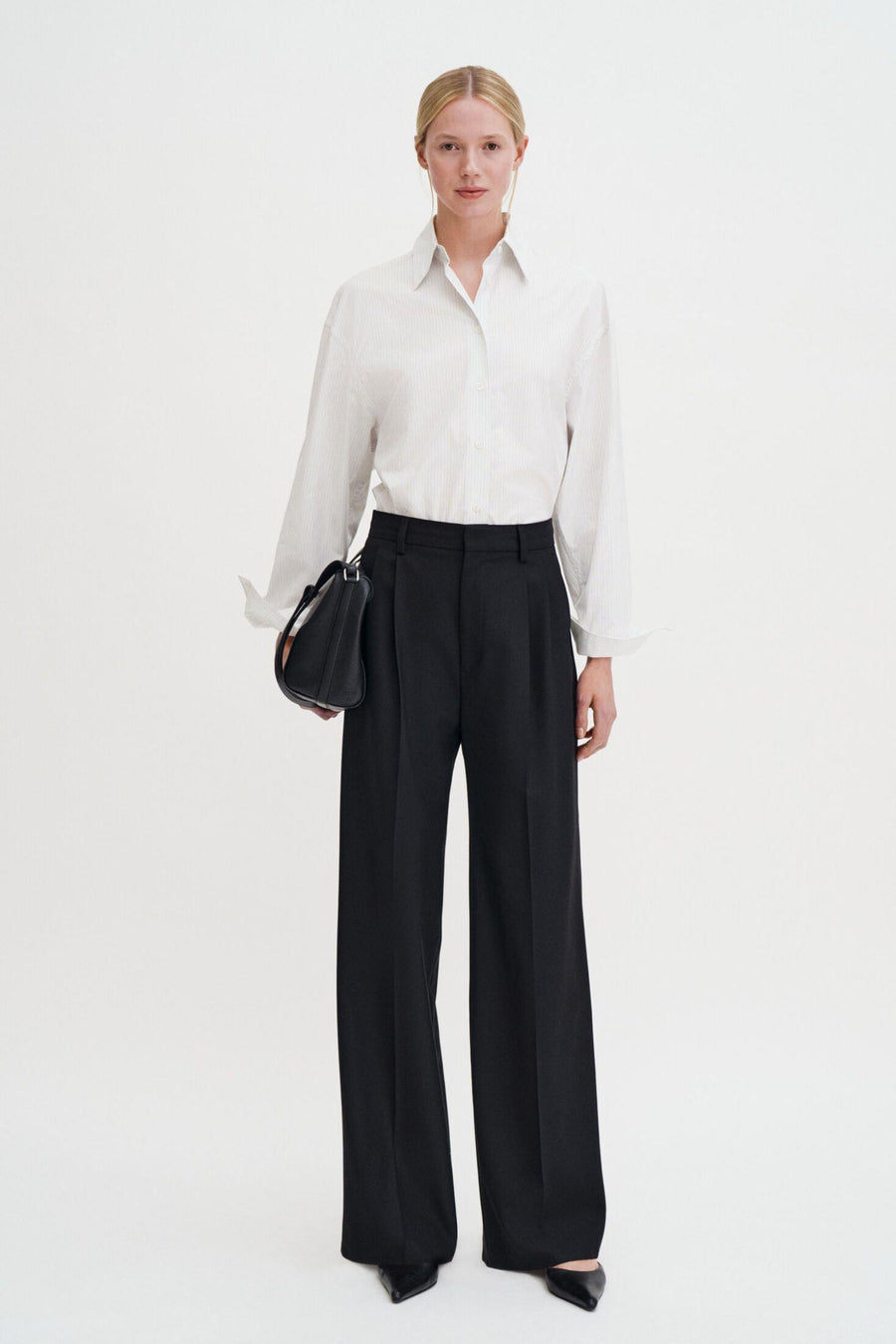 Darcey Wool Trousers- Black