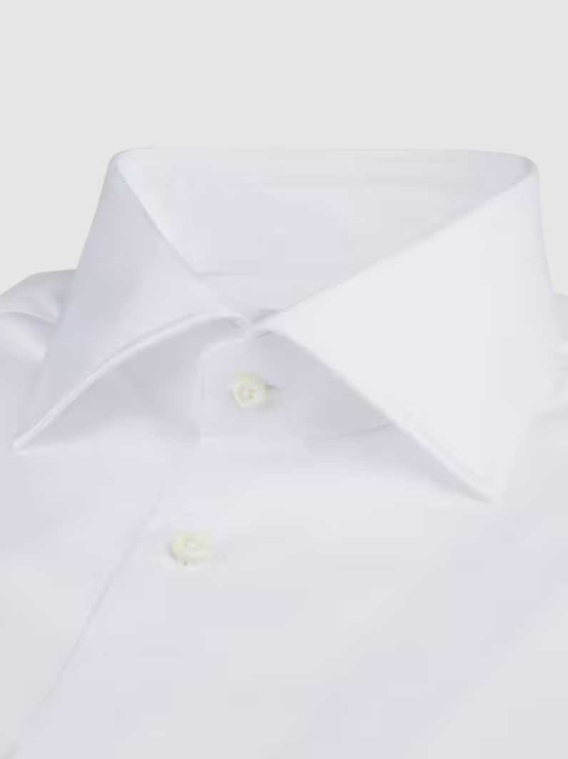 Fitted Body Twill Shirt XL-Sleeves White