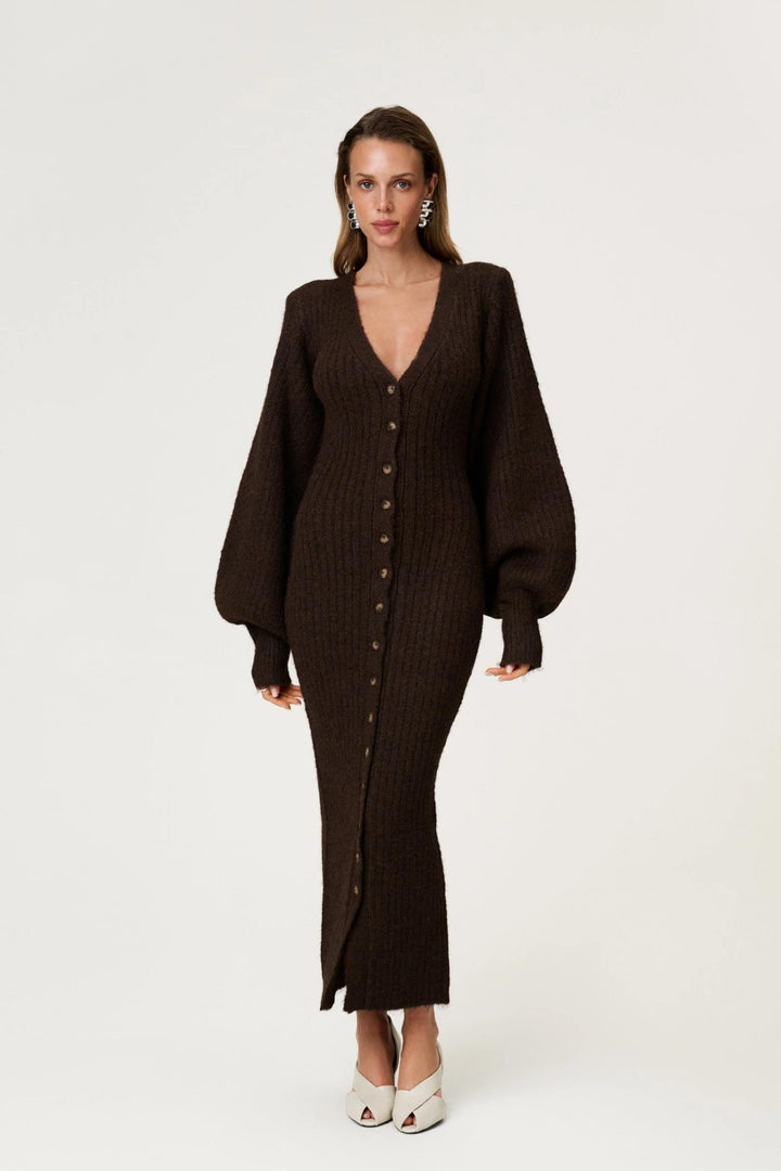 Montana Dress- Brown Melange
