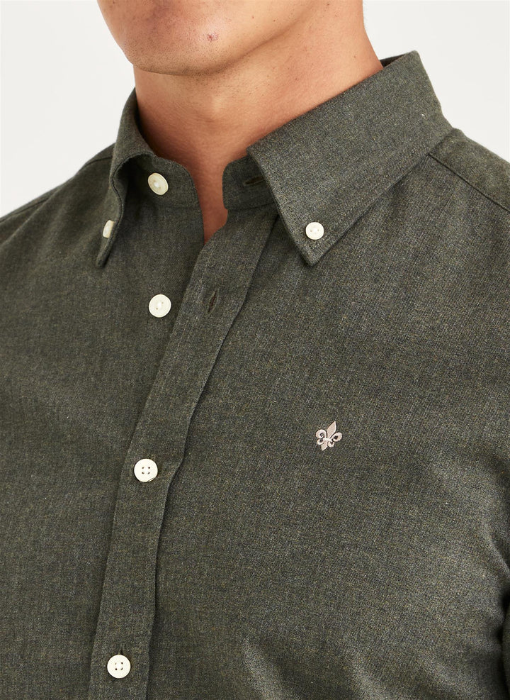 Watts Flannel Shirt Slim Fit Olive