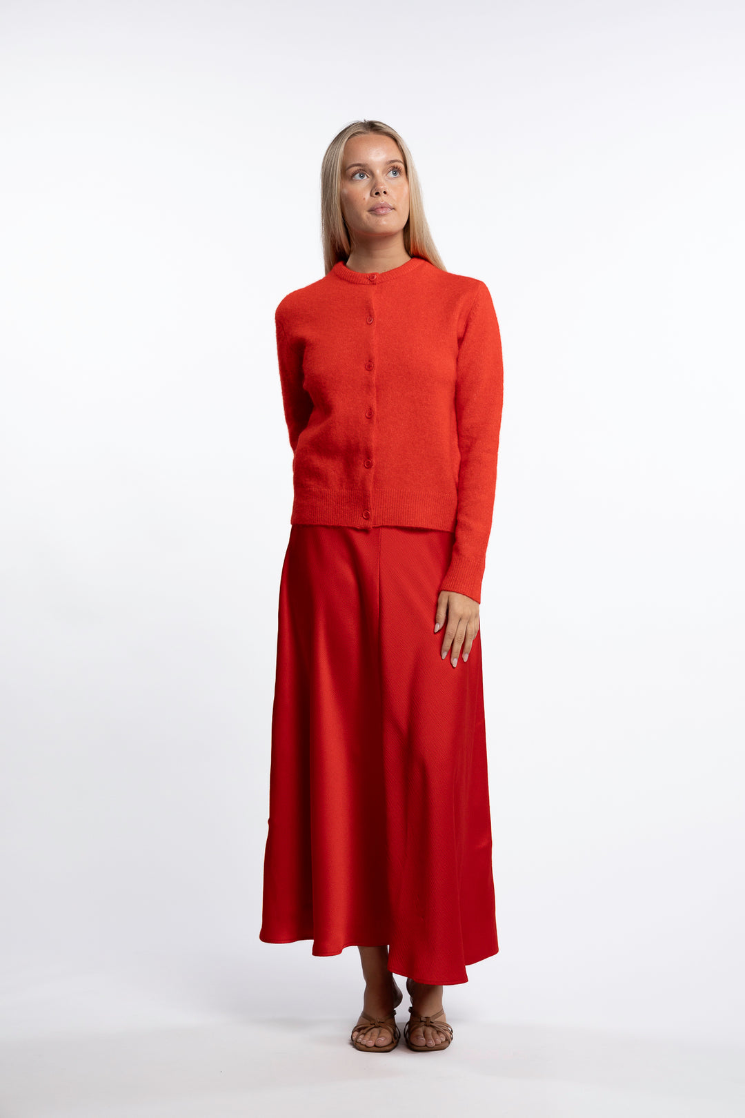 Nor Short Cardigan 7355- Flame Scarlet