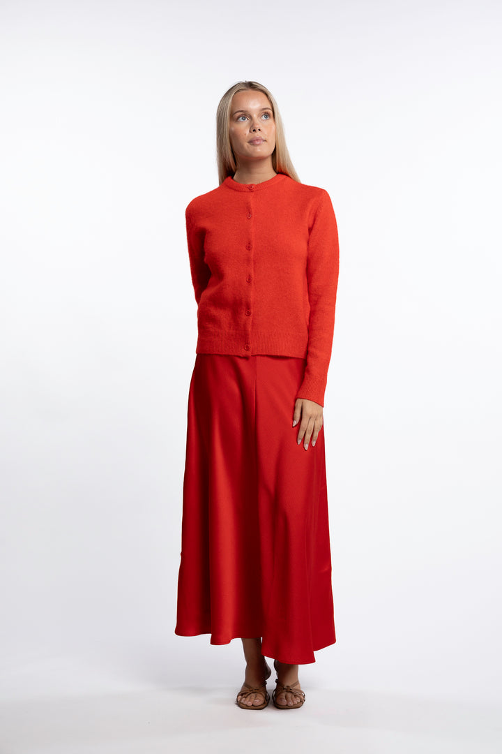 Nor Short Cardigan 7355- Flame Scarlet
