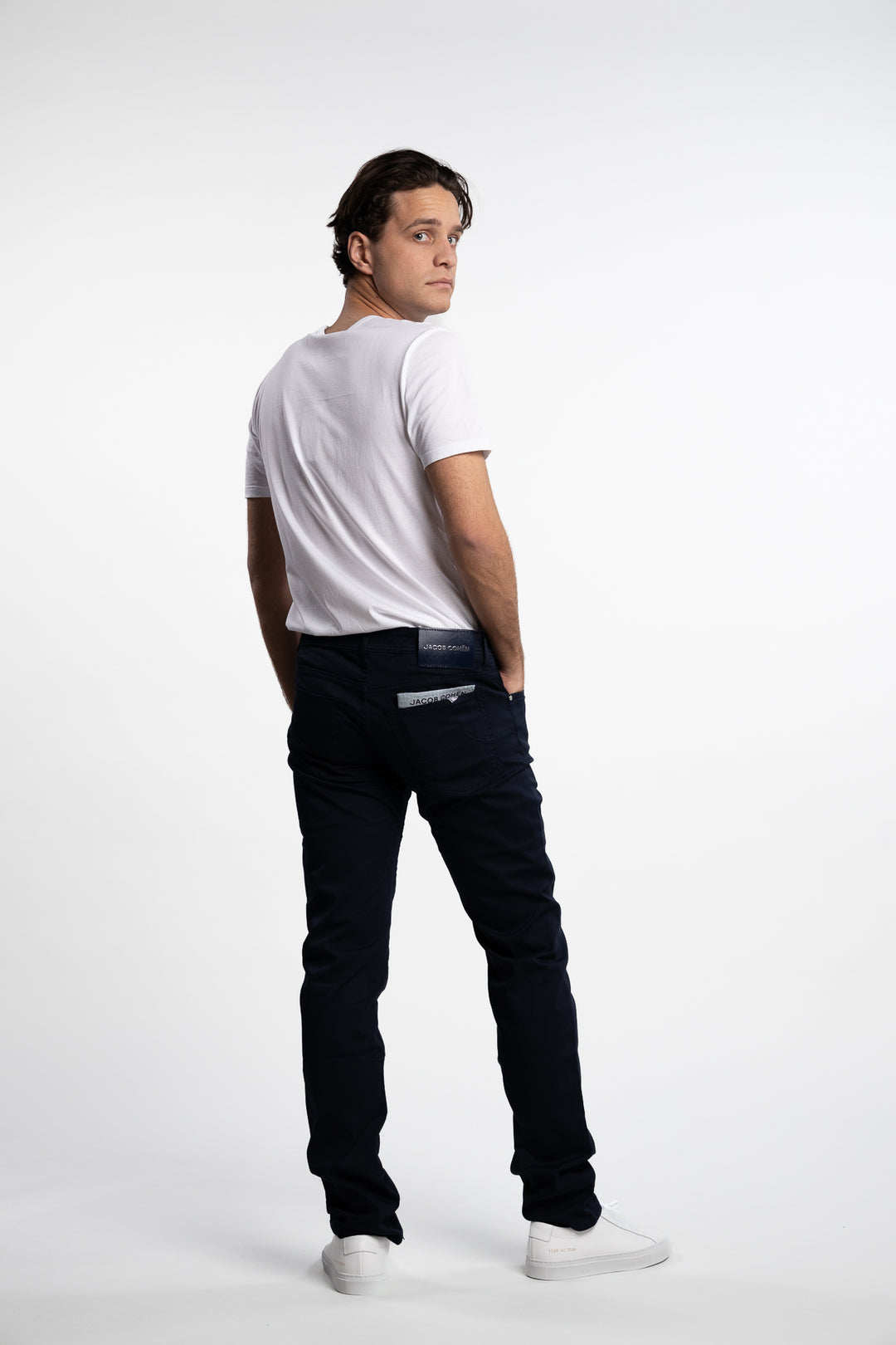 Nick Stretch Cotton Lyocell Twill Pants Navy