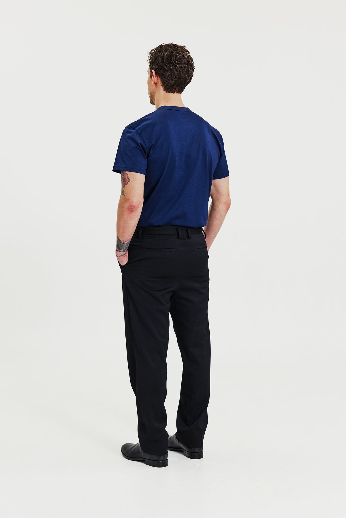 Pima Cotton Crew Neck T-Shirt Navy Blue