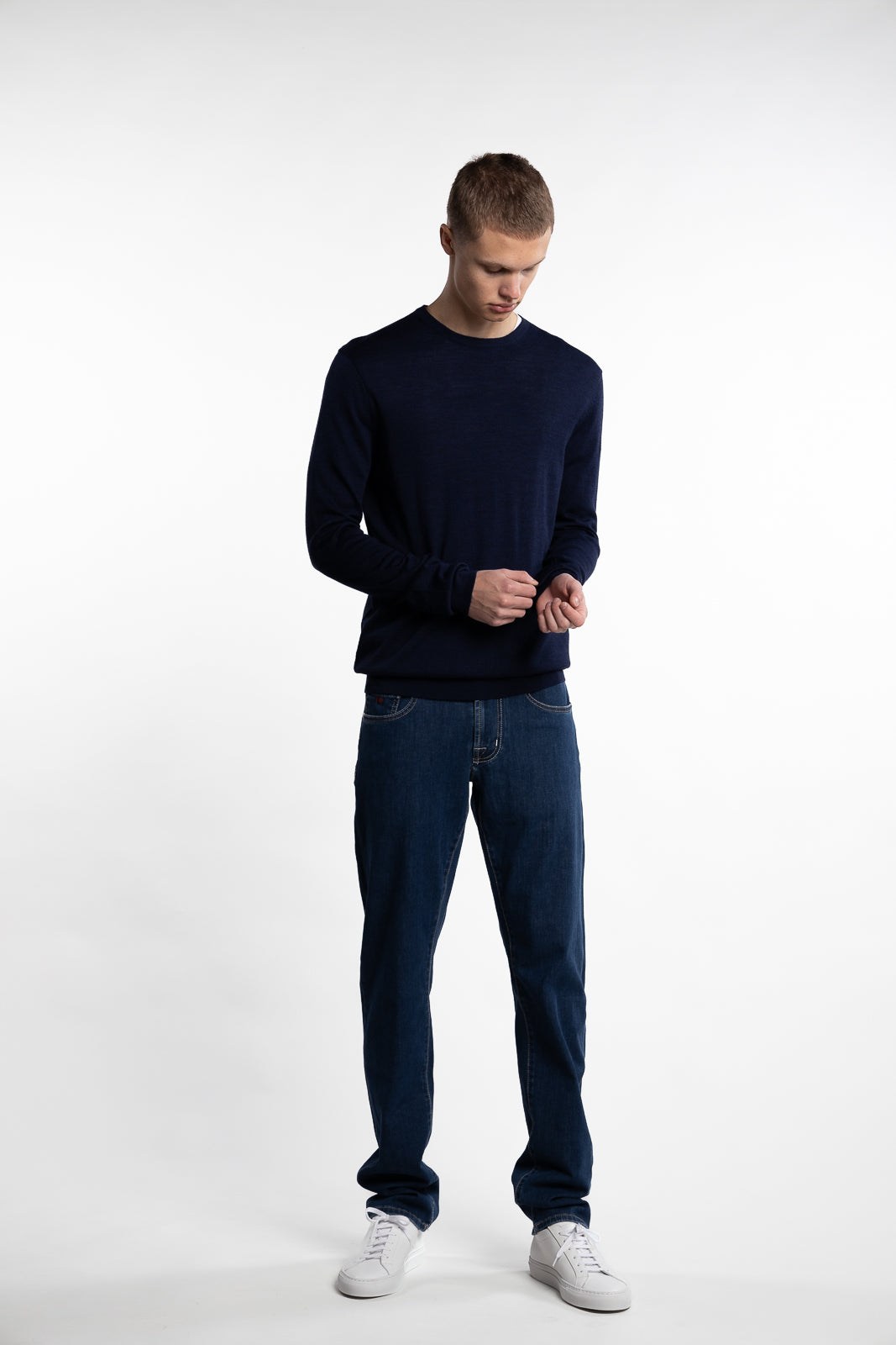 Alfredo Merino Wool Jumper Dark Navy