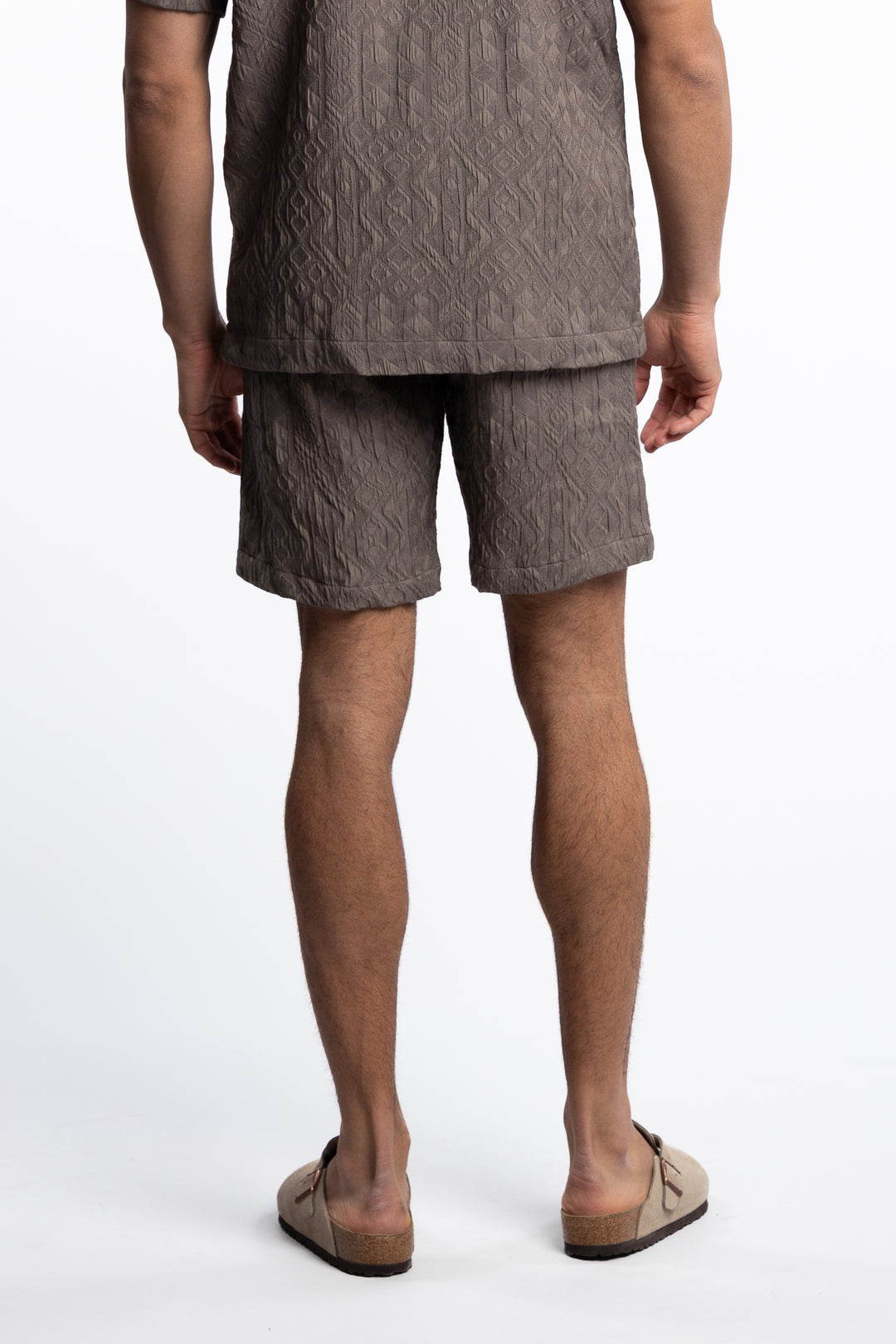 Textured Shorts Khaki