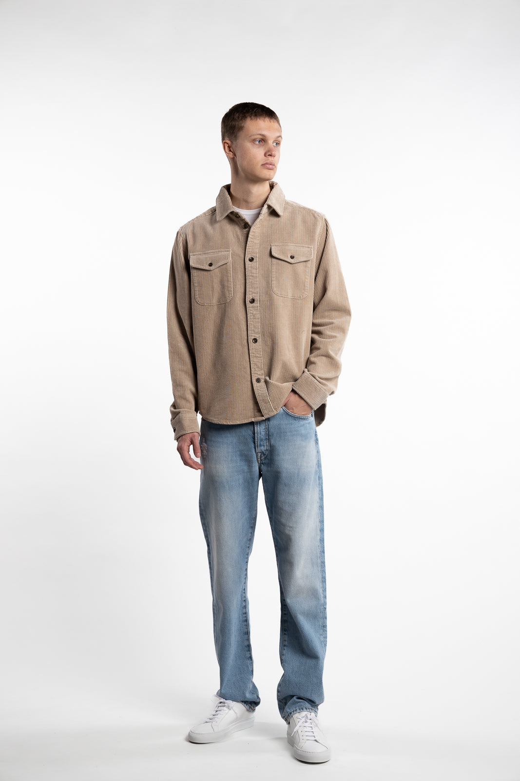 Kody Heavy Corduroy Overshirt Light Desert Sand