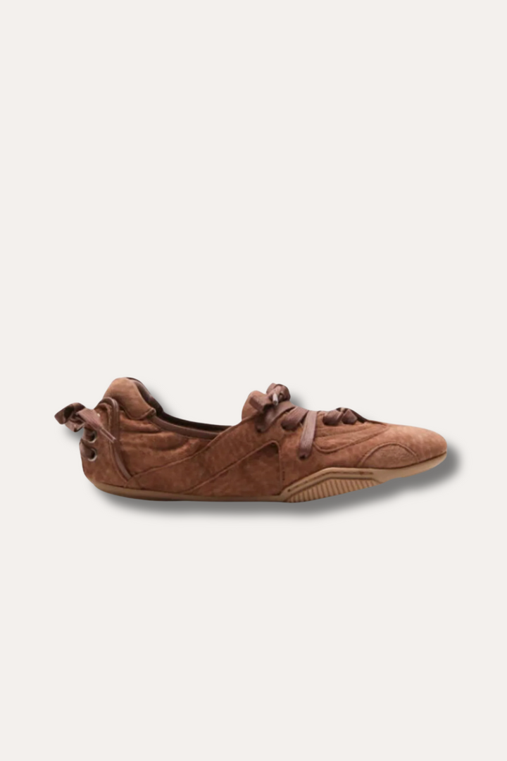 Lace-Up Shoes- Brown