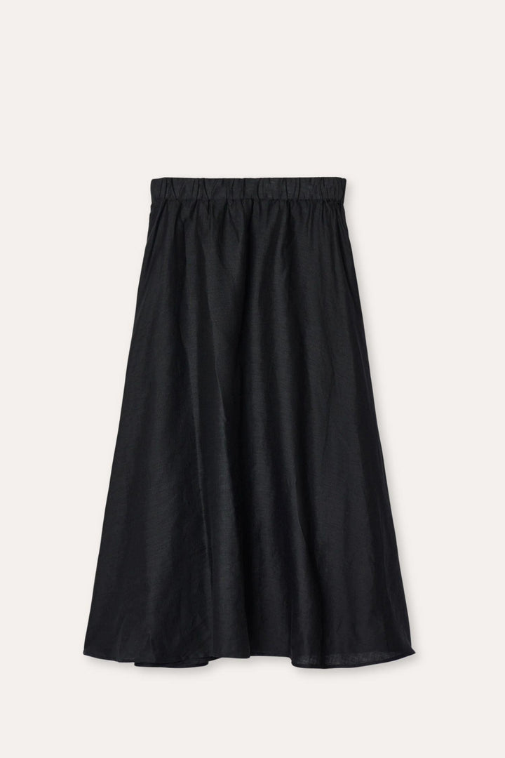 Linen Isabella Skirt- Jet Black
