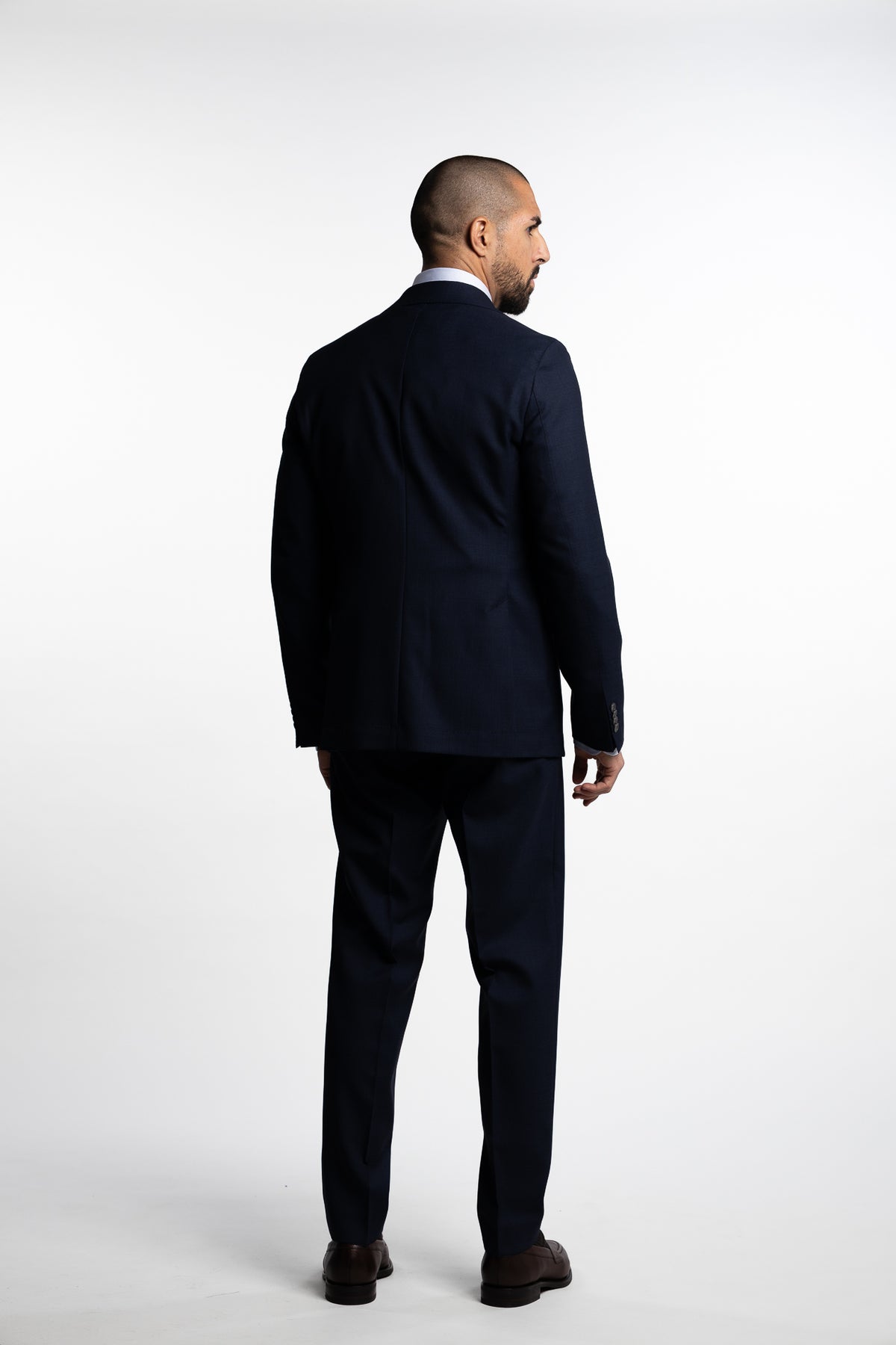 Sienna Slim Fit Wool Suit Navy Check