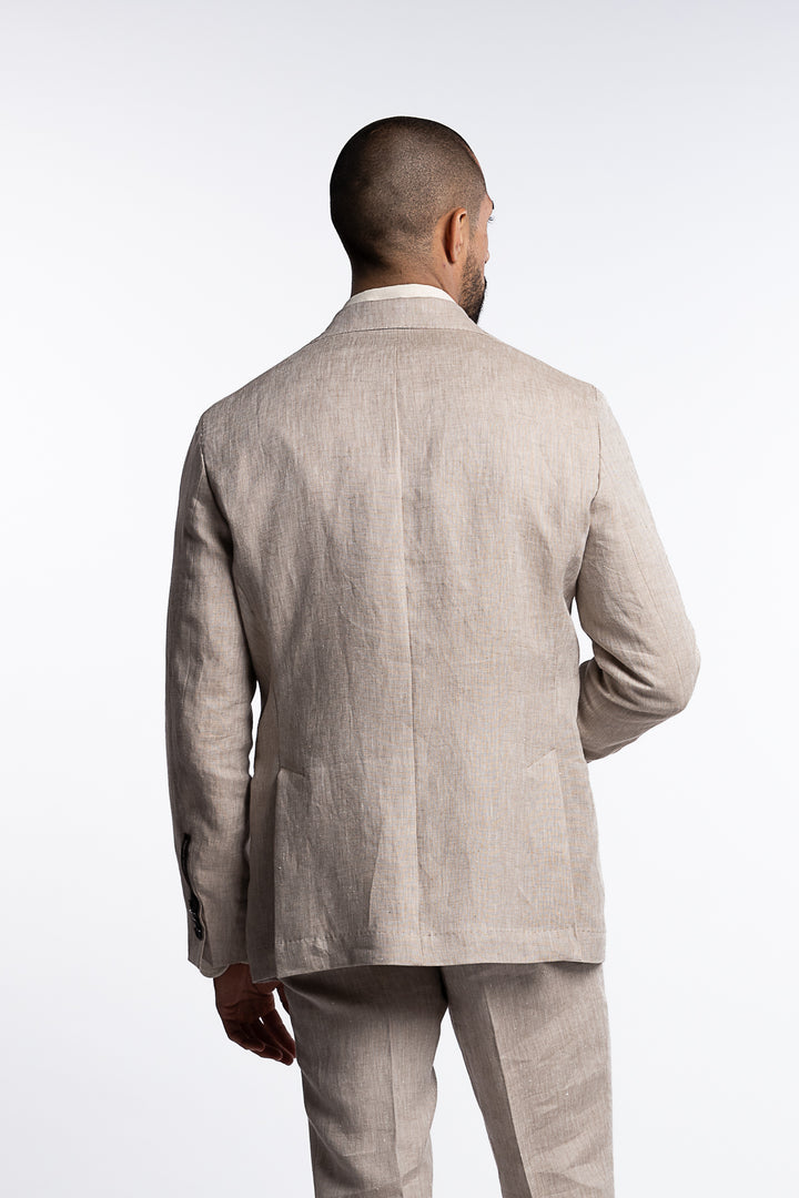 Ferry Regular Fit Soft Linen Blazer Trench Beige