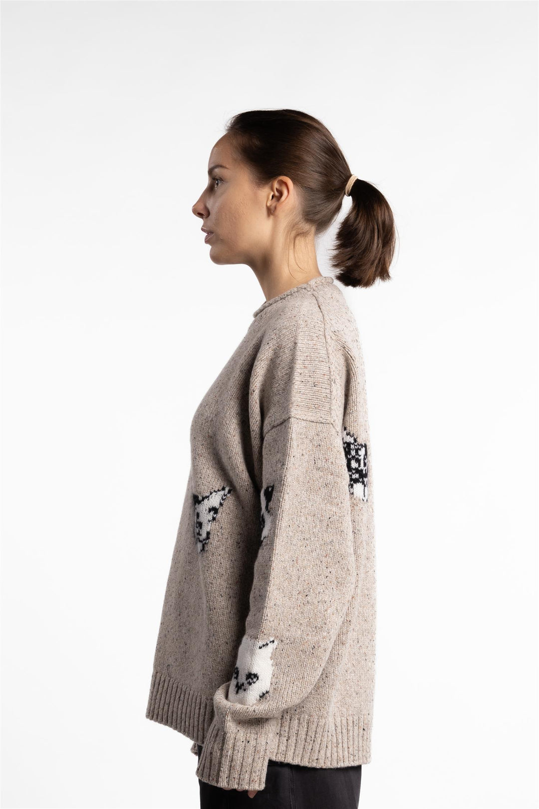 Jacquard Jumper- Beige