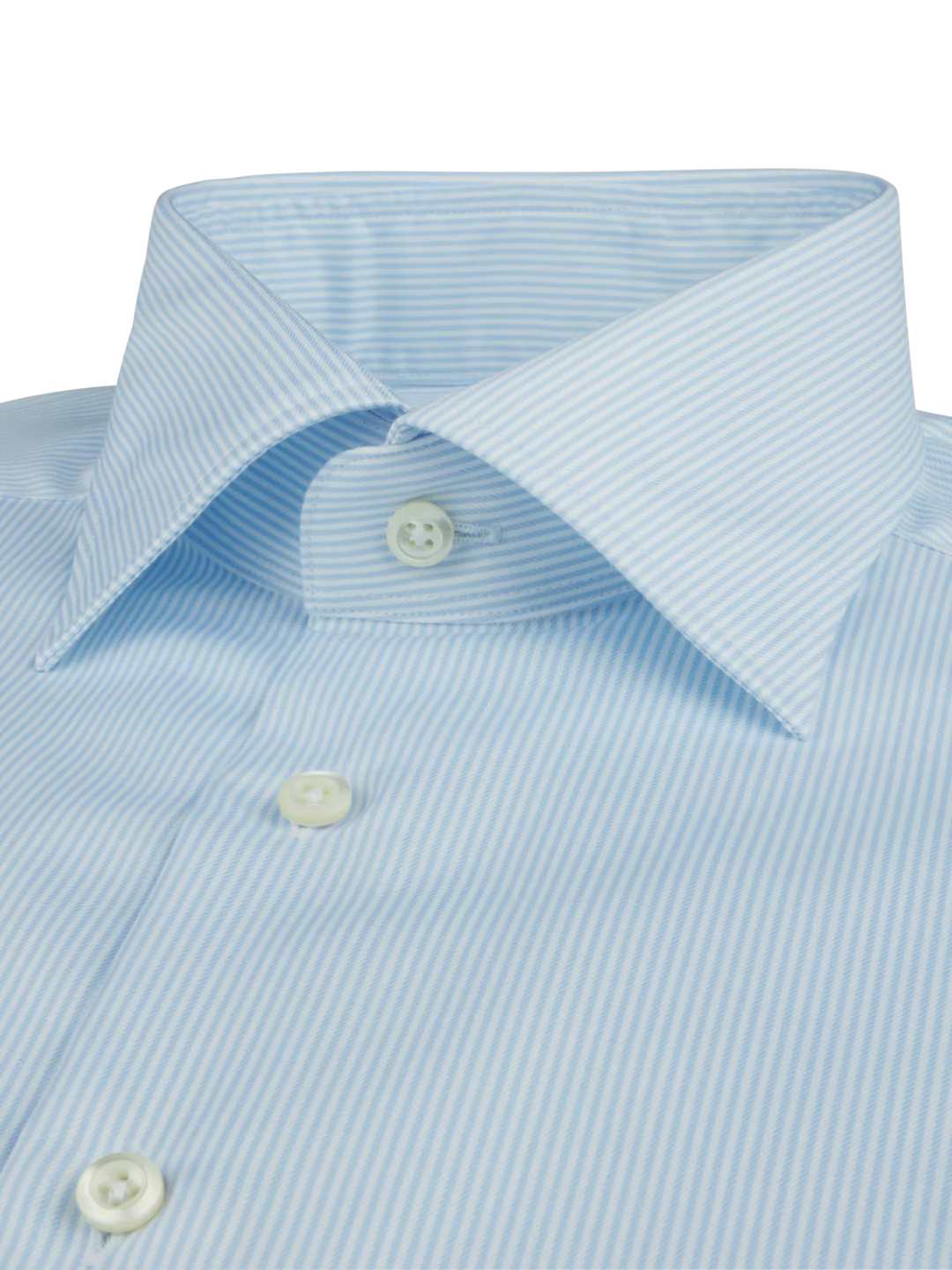 Regular Pinstriped Twill Shirt Light Blue