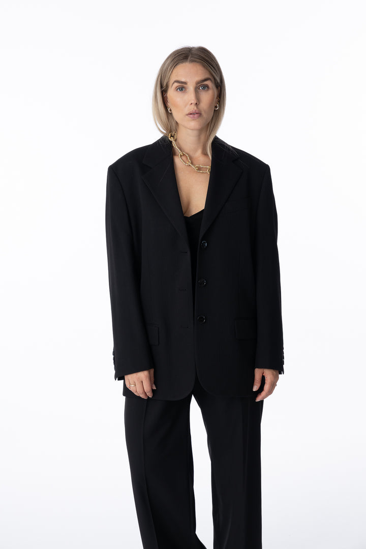 Single Breasted Suit Jacket Black