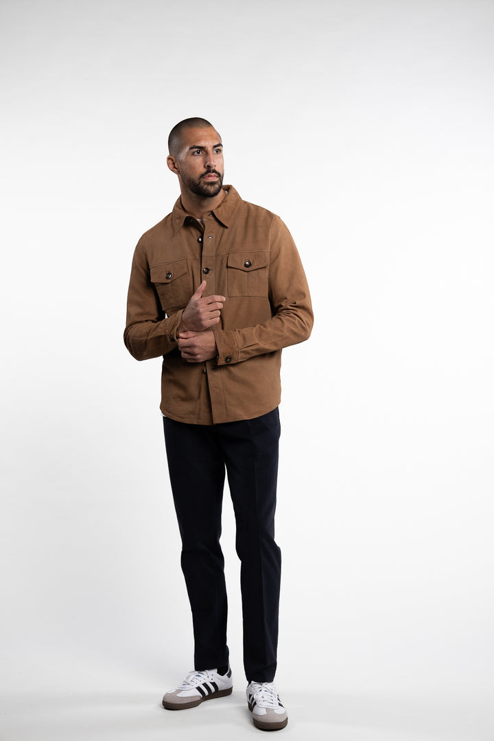 Overshirt Lamb Suede Light Brown