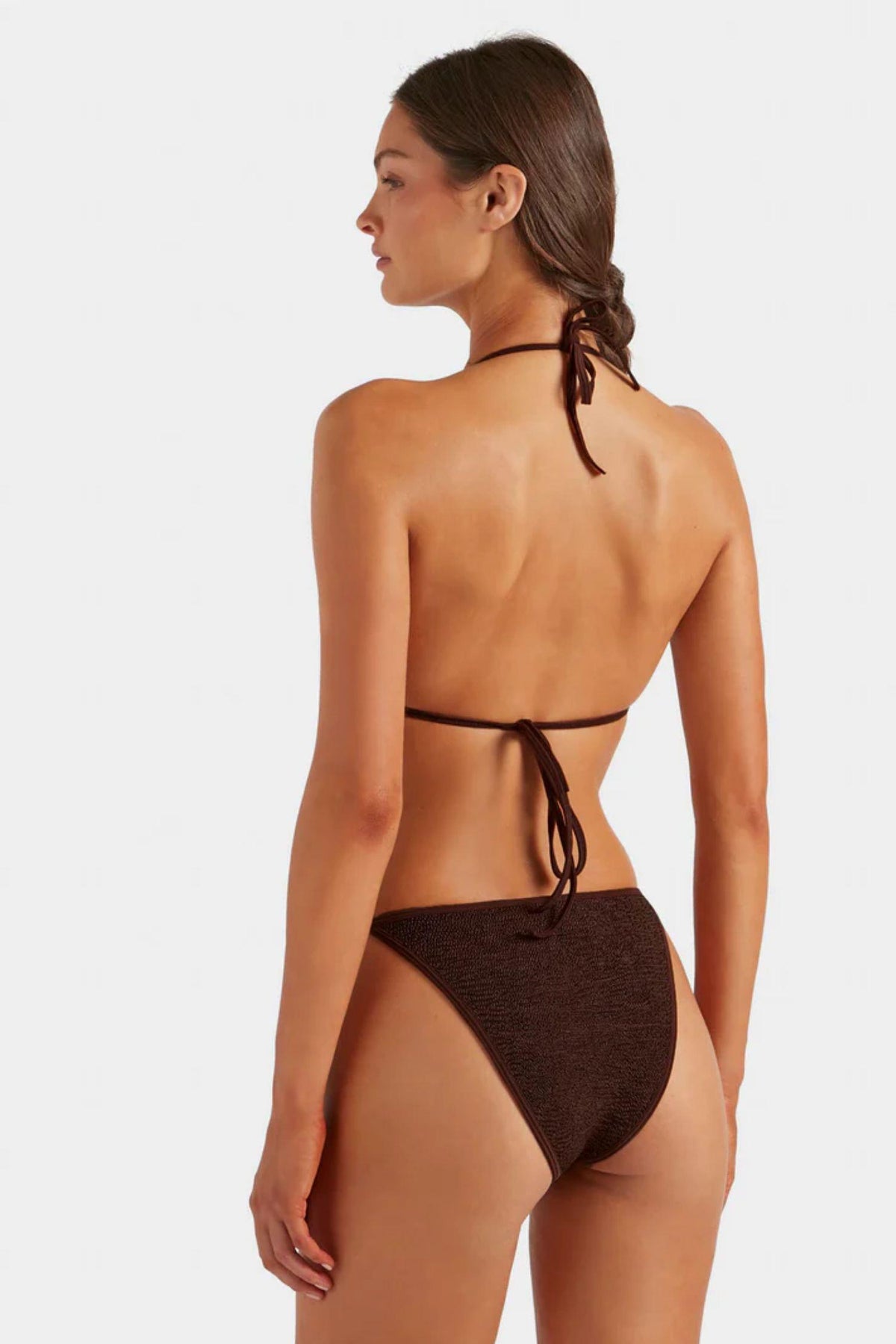 Gina Beaded Bikini- Metallic Chocolate