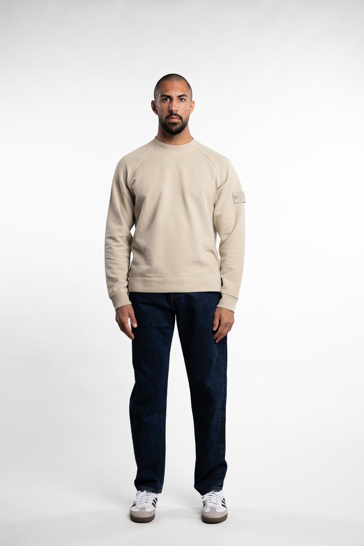 Ghost Cotton Crew Neck Jersey Beige