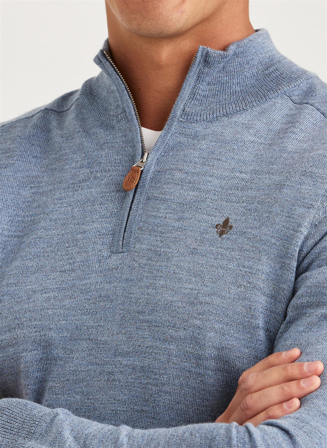 Merino John Zip Blue