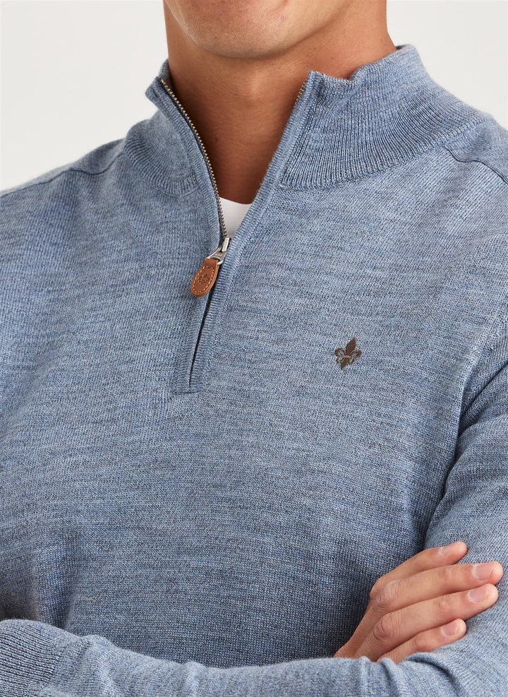 Merino John Zip Blue