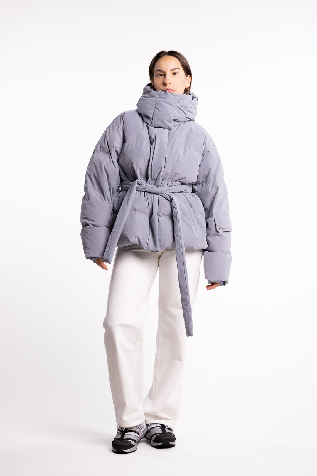 Steilia Brushed Down Jkt - Lt. Blue
