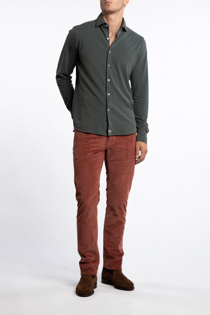 Jersey Cotton Shirt Green