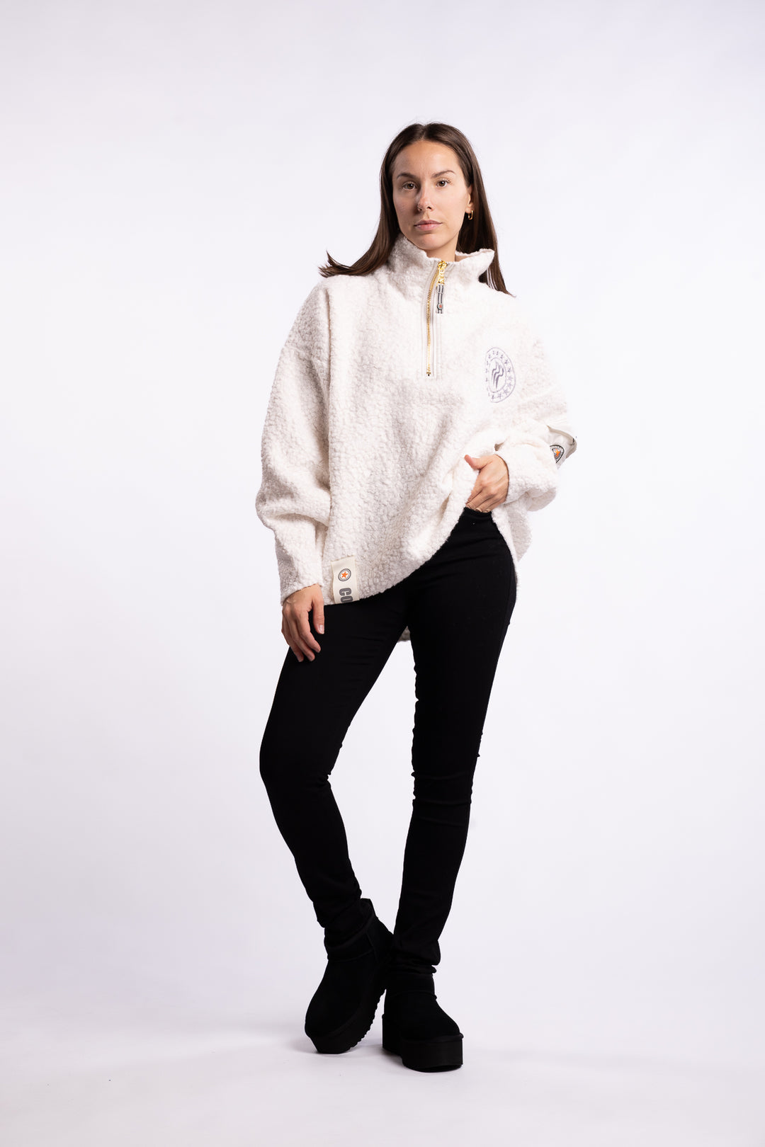 Nikki half zip - White