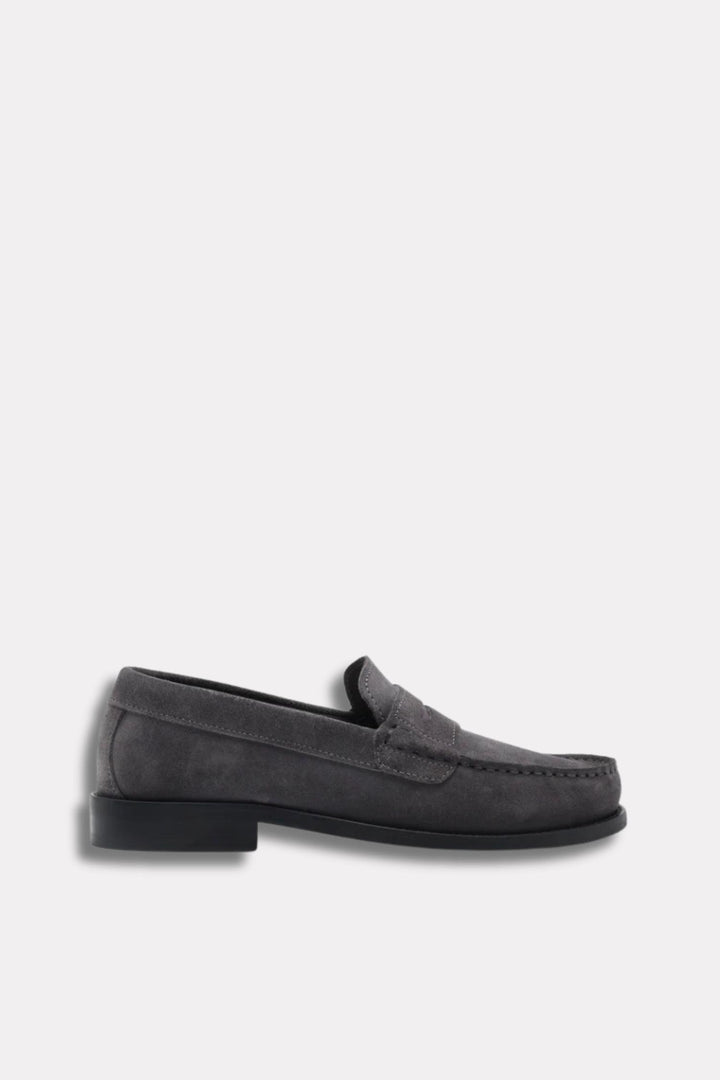 Miles Penny Loafer - Charcoal Suede