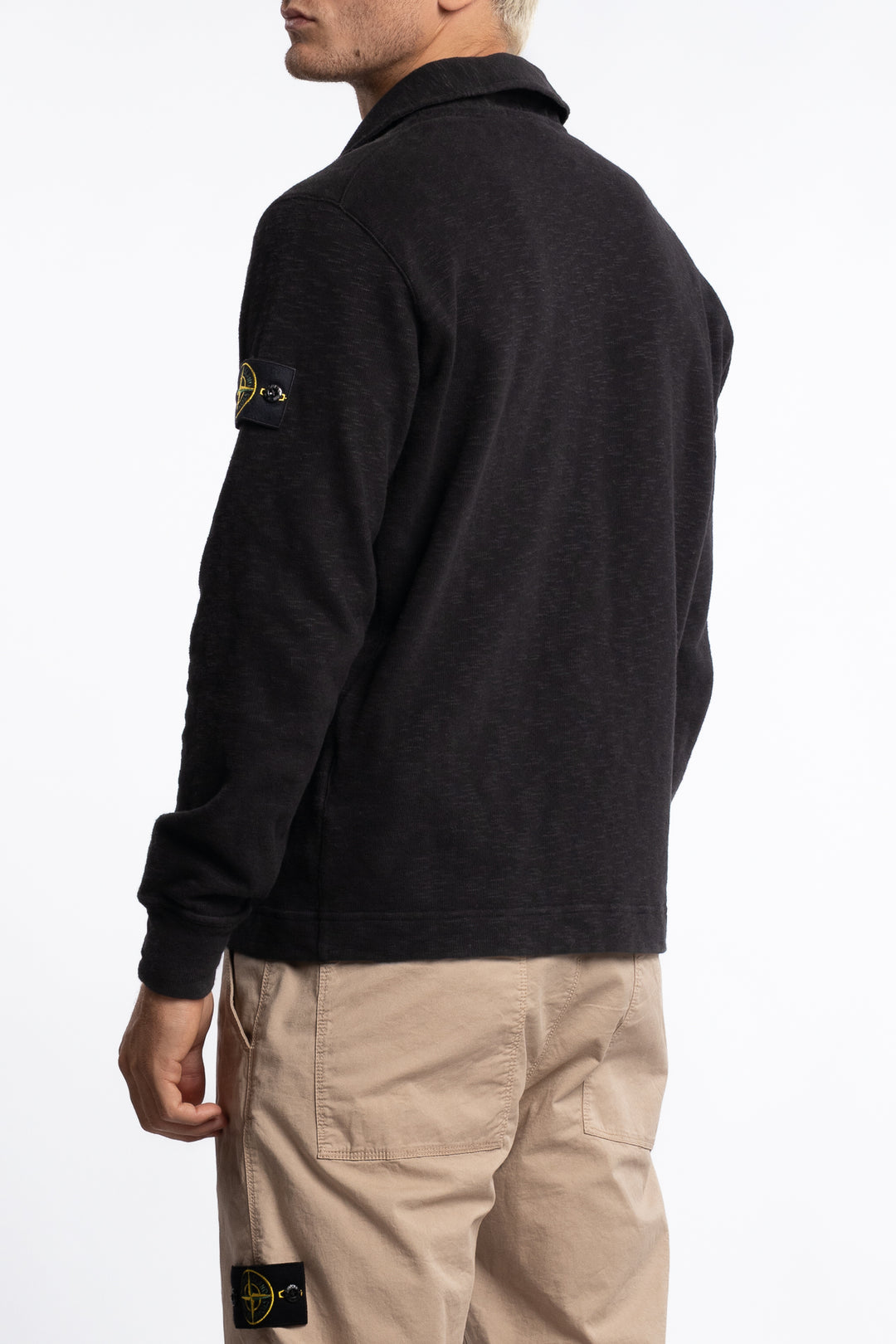 6100054 Vanisé Brushed Heavy Cotton Jersey Polo Black
