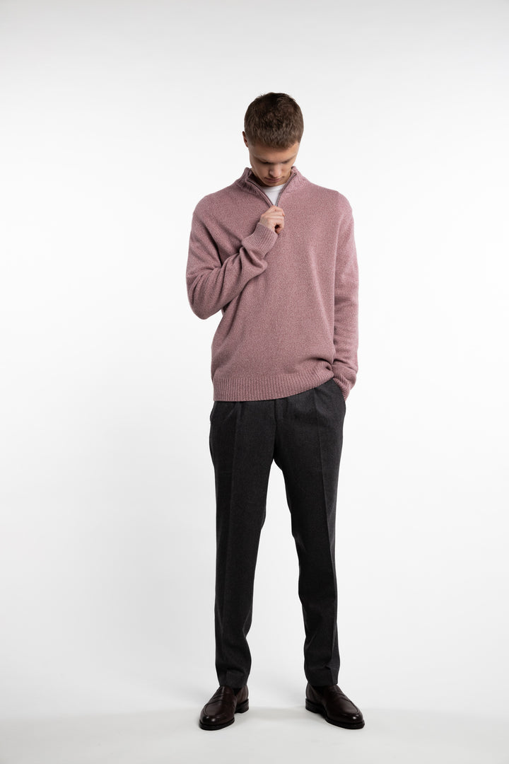 Paul Half-Zip Faded Pink