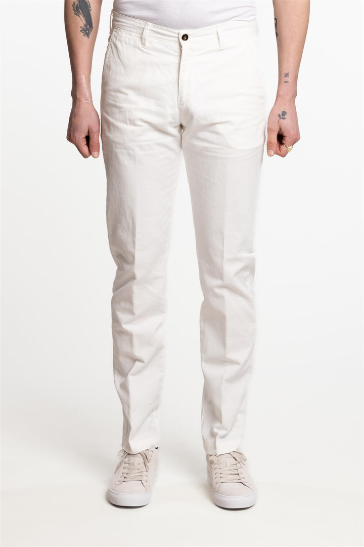 Cagliari Cotton/Stretch Pant White