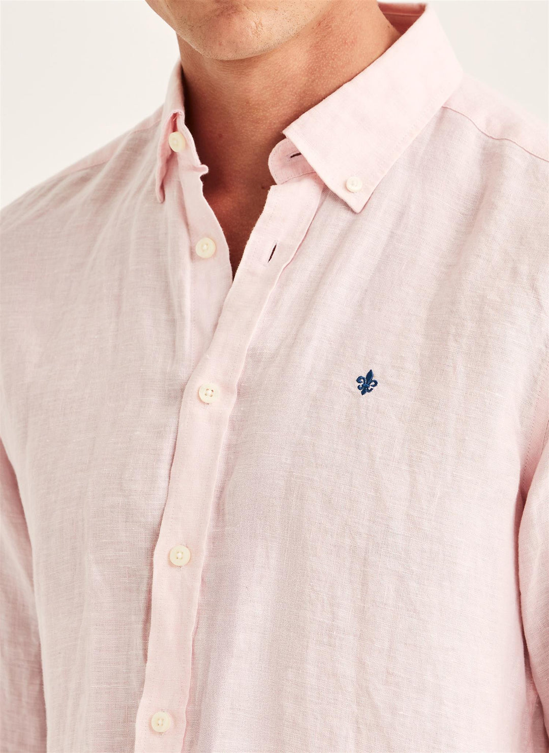 Douglas Classic Fit Linen Shirt Light Pink