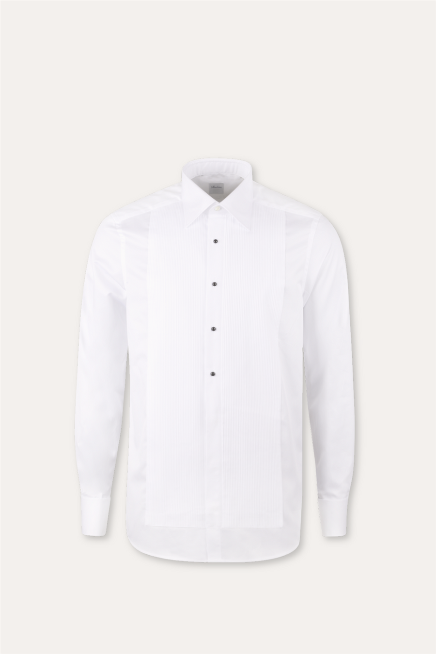 Regular Pleated Smoking Shirt White