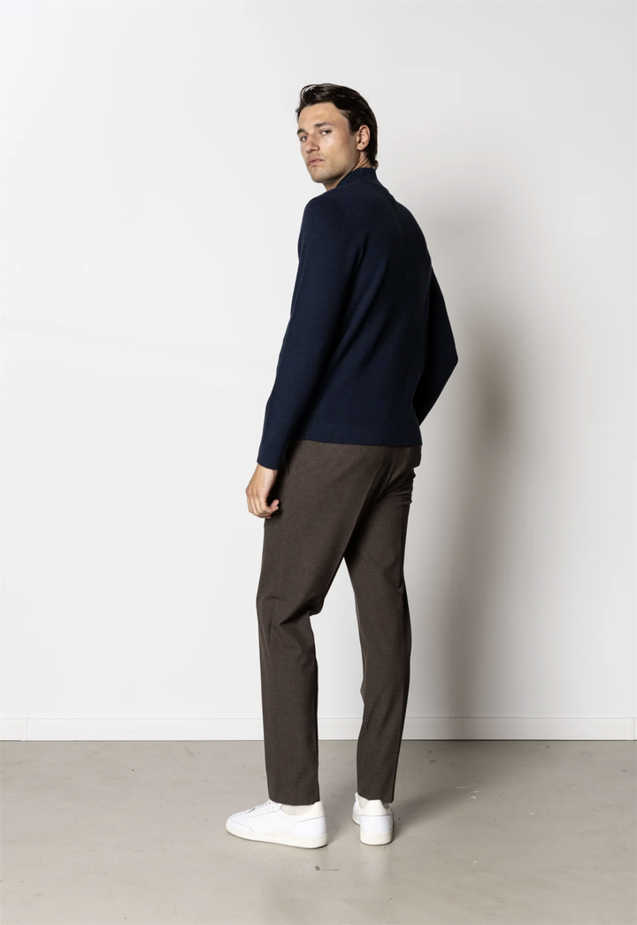 Oscar Half-Zip Knitted Jumper Navy