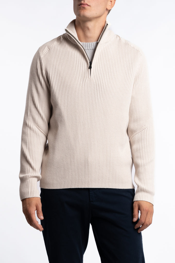 Martin Knitted Hybrid Jacket Moonbeam