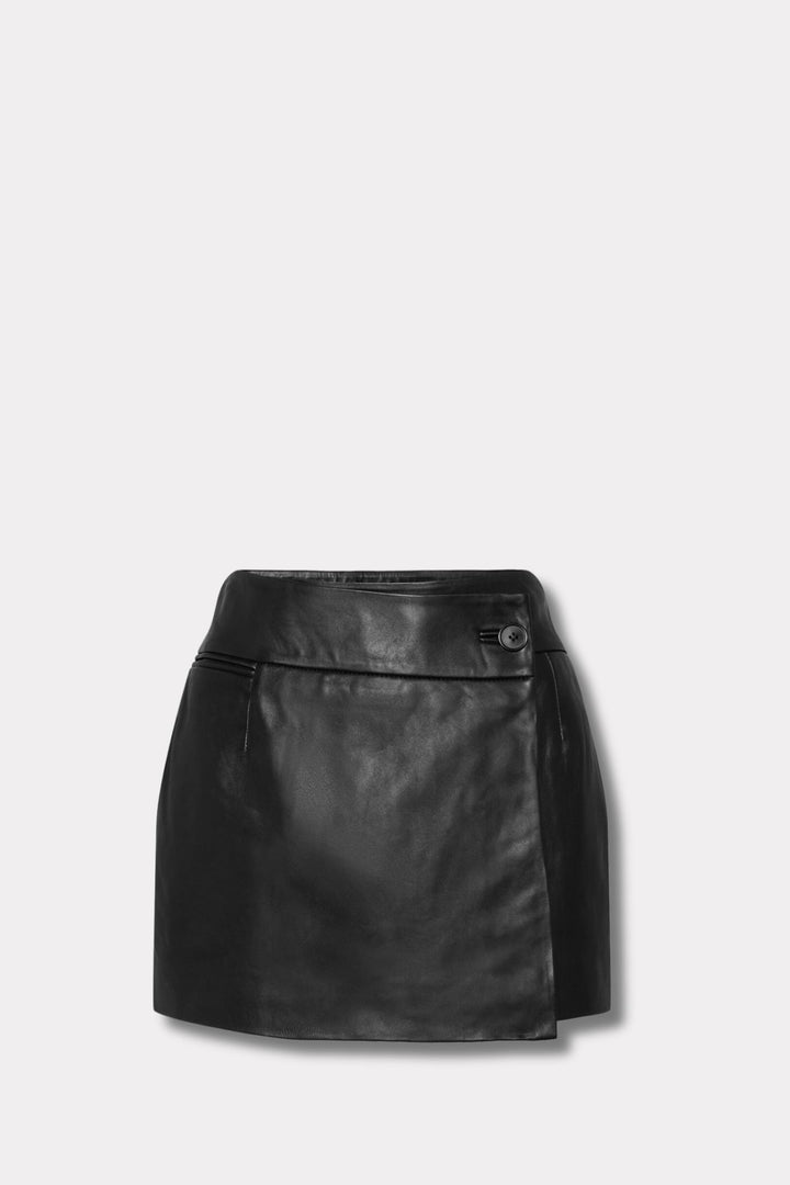 Rue Skirt Leather- Black