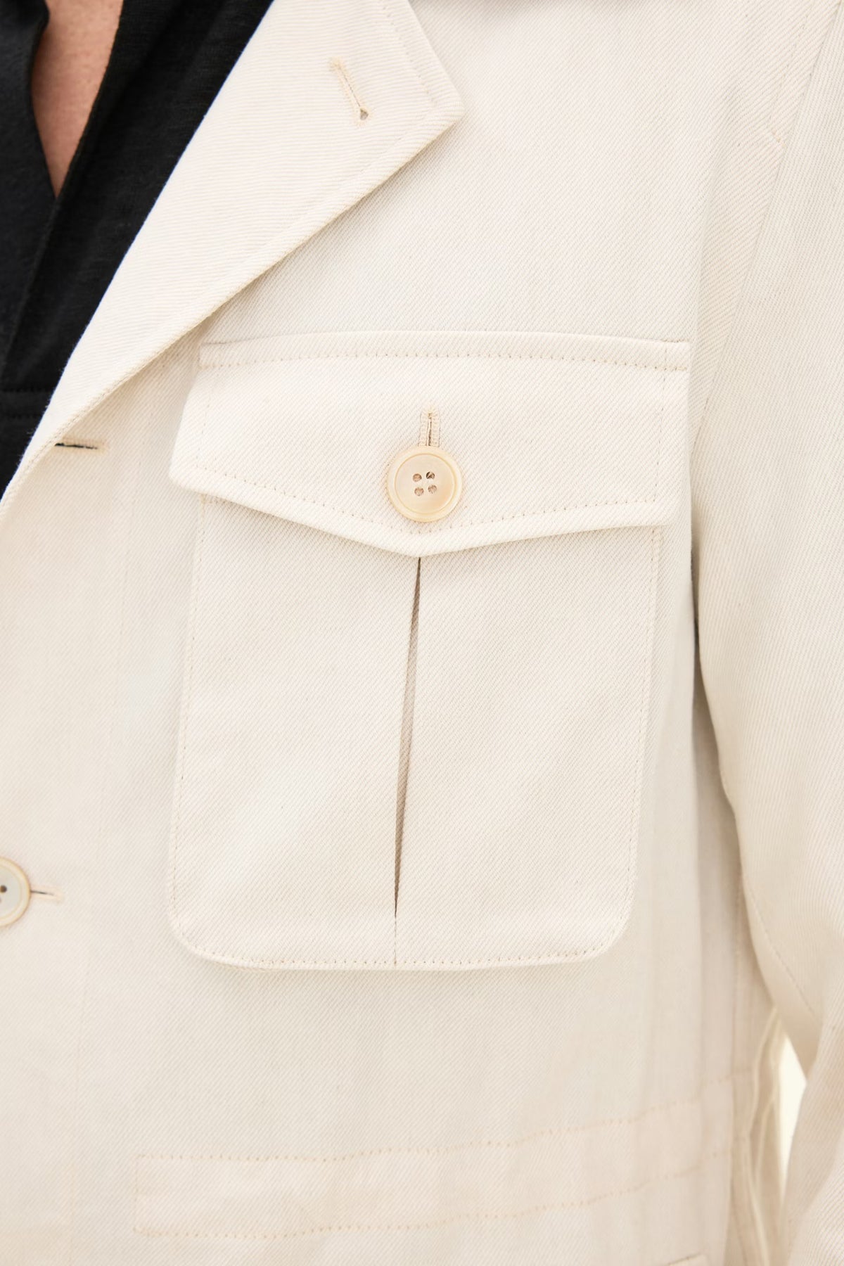 Sirolo Cotton Shirt Jacket White Sand