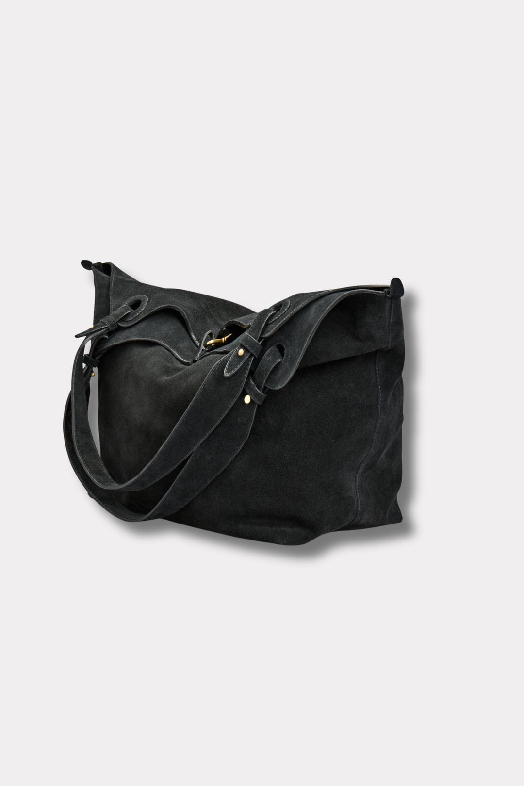 SOHO Shoulder Bag- Black Suede