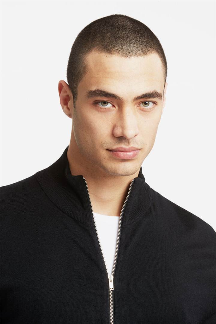 Ecovero Zip Cardigan Black