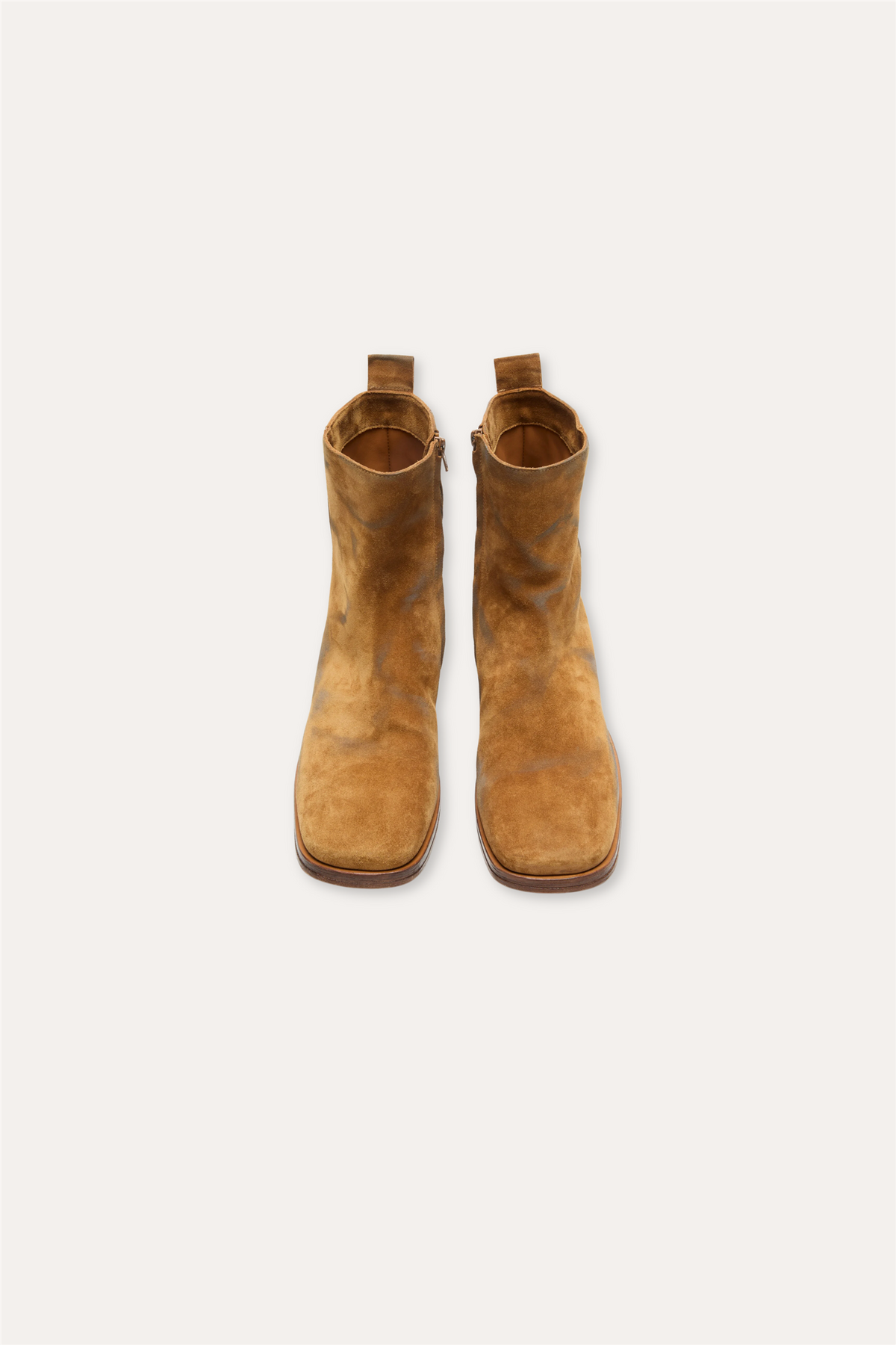 Suede Ankle Boots Sand Beige