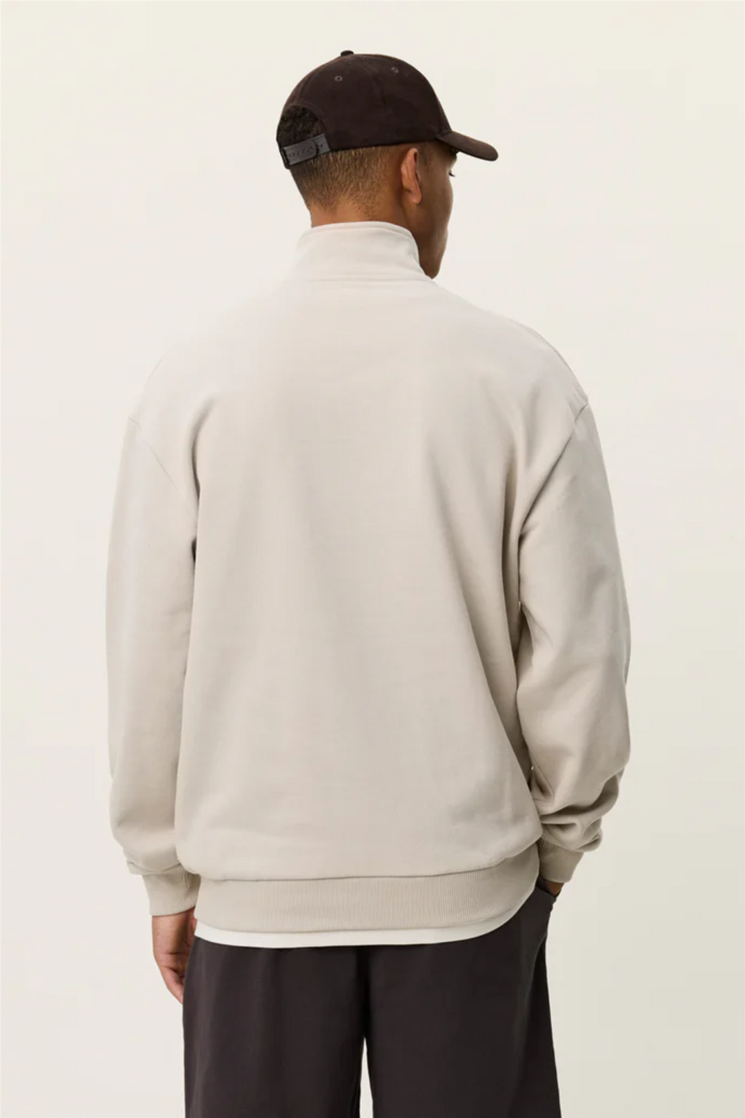 Crew Half-Zip Sweatshirt Light Sand