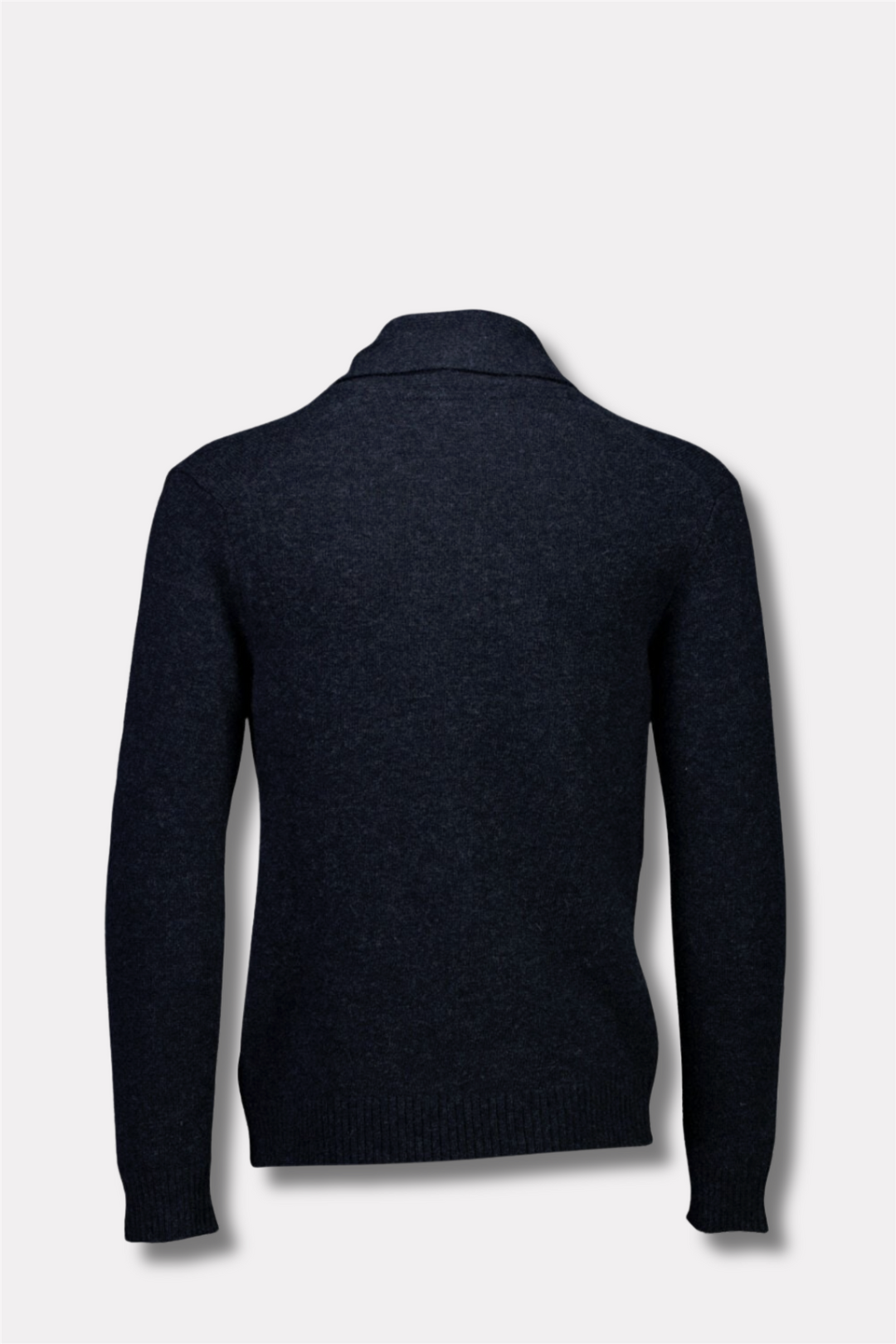 Lambswool Shawlcollar Cardigan Charcoal Mel