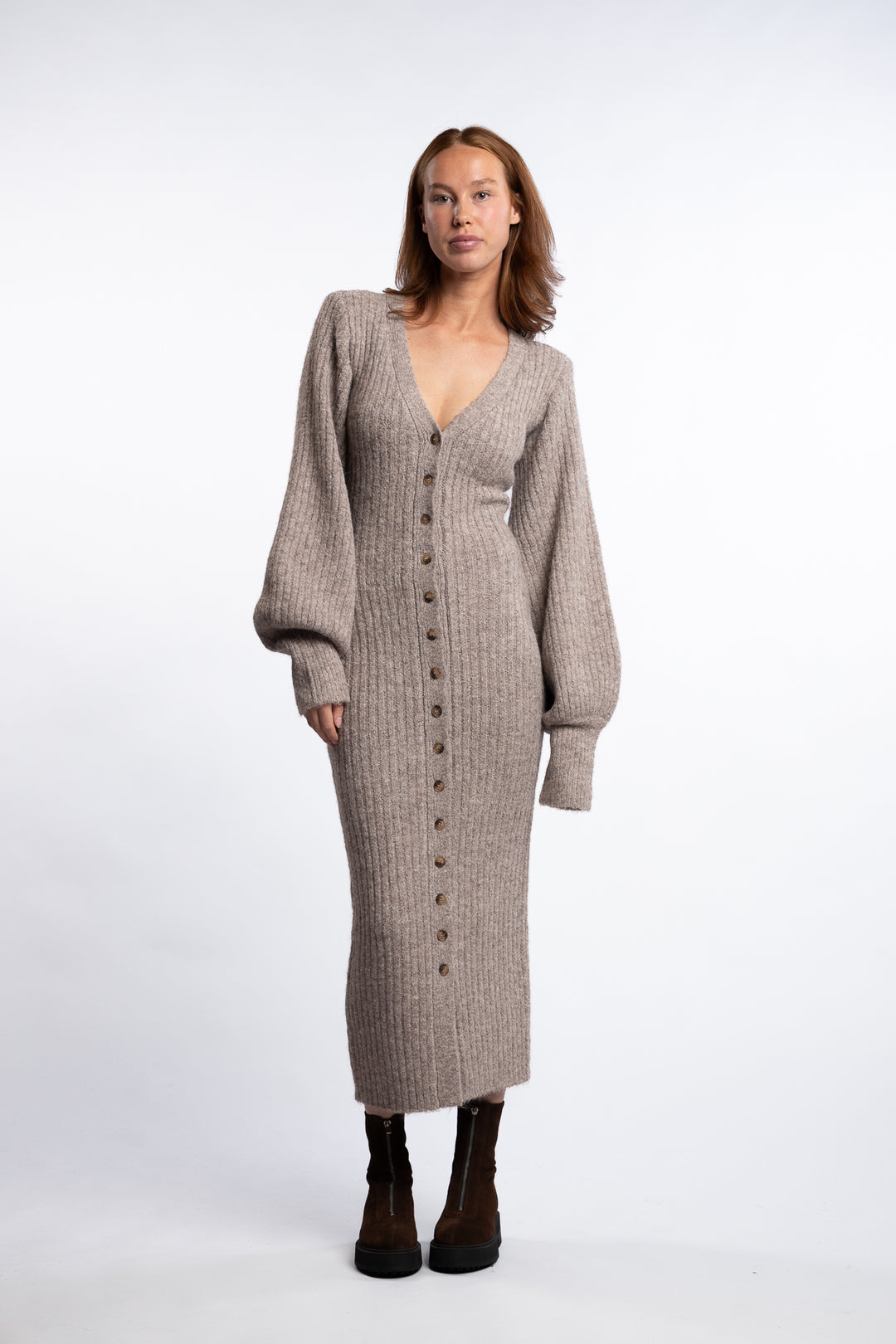 Montana Dress- Beige Melange