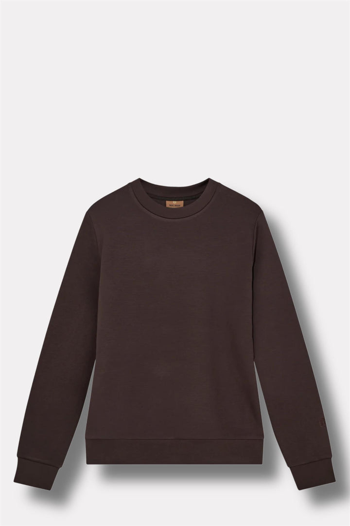 Abel Crew Neck Sweat Chocolate Brown