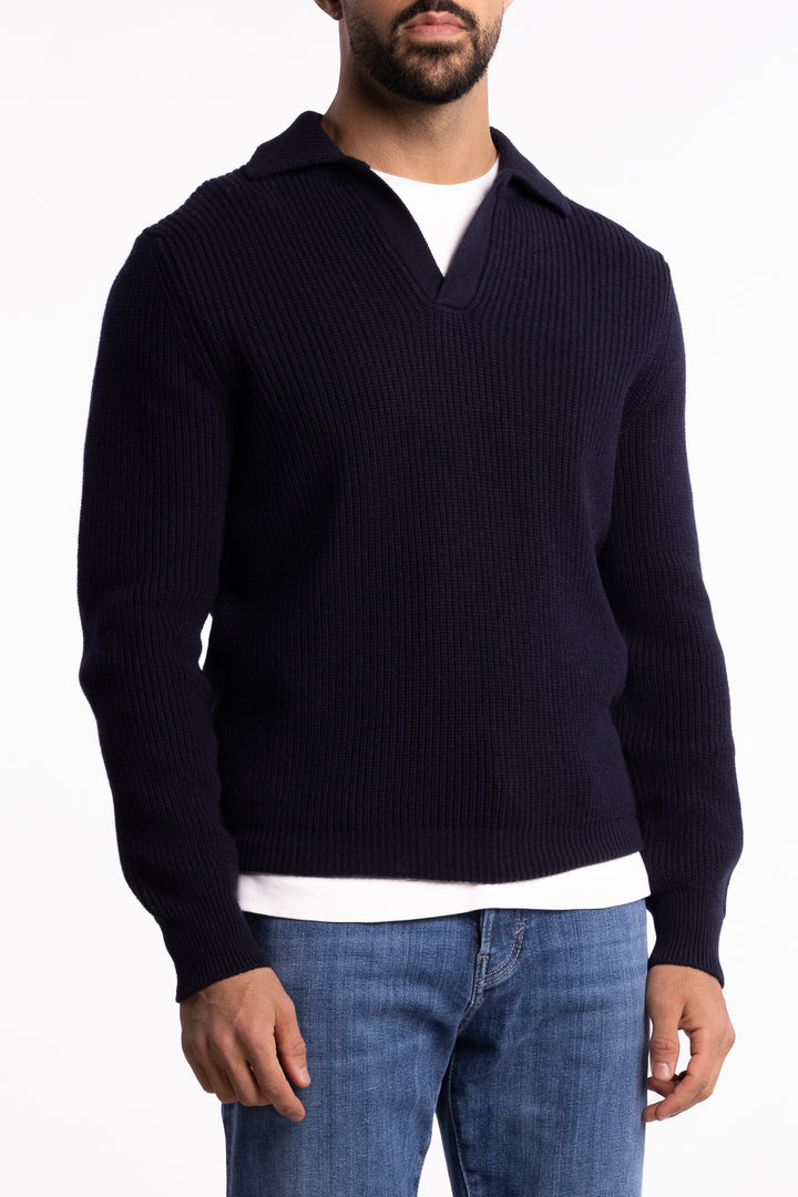 Super Geelong Ribbed Skipper Navy