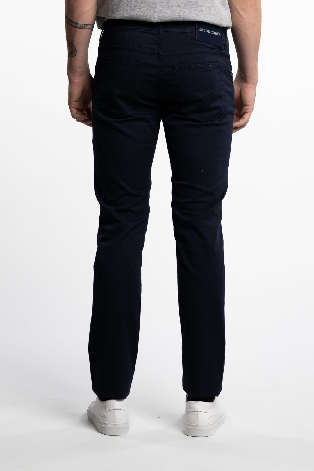 Nick Slim Fit Stretch Cotton Lyocell Twill Pants Navy