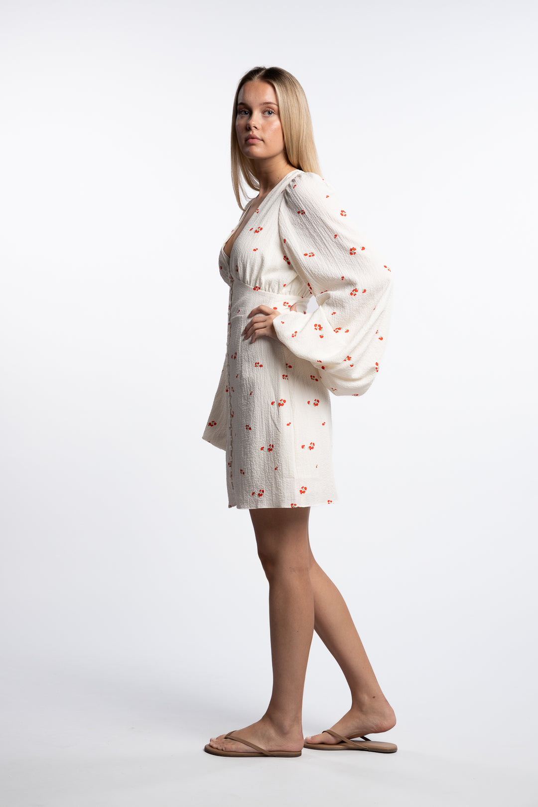 Florence dress- White/Red