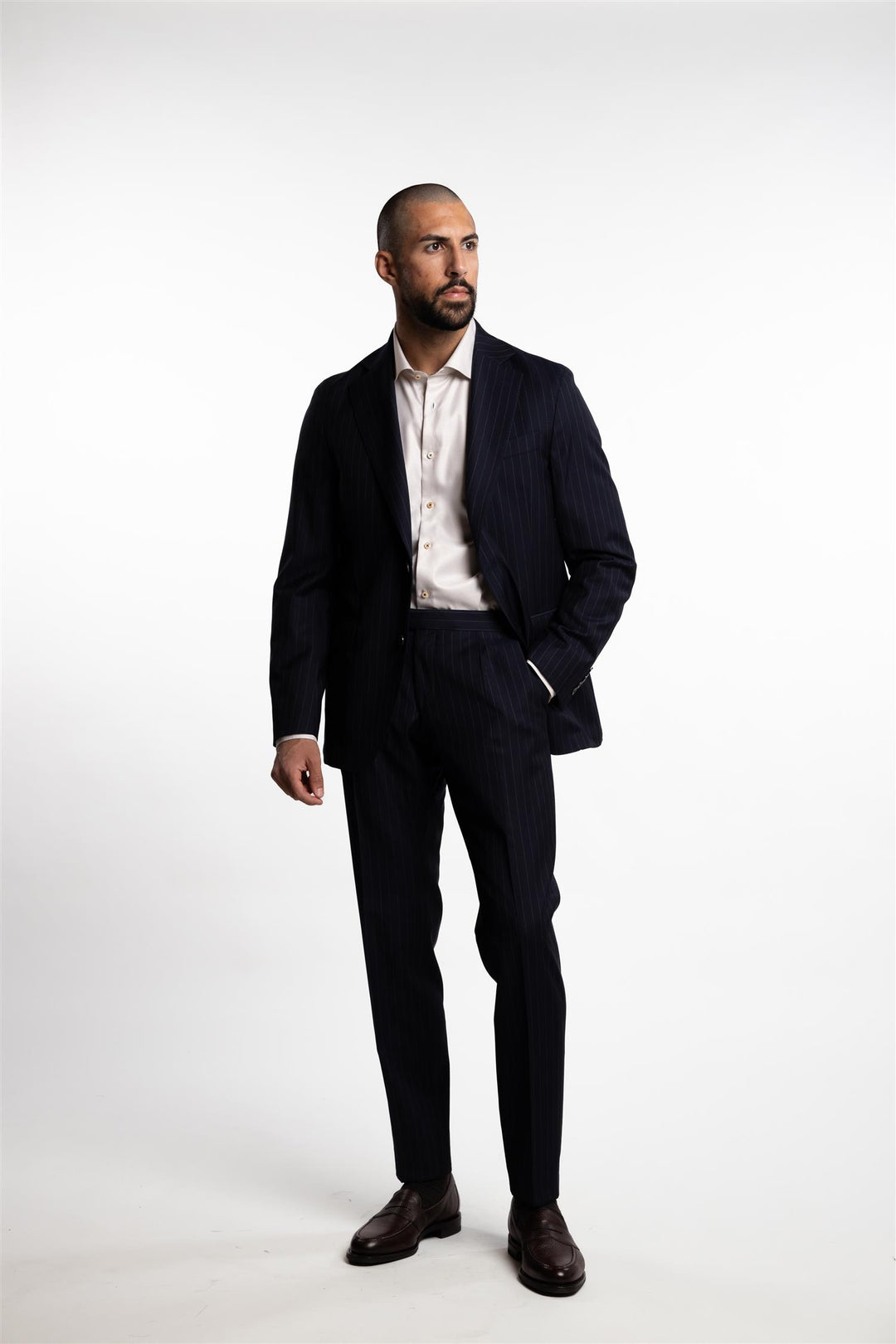 New Sienna Wool Blazer Navy Pinstripe